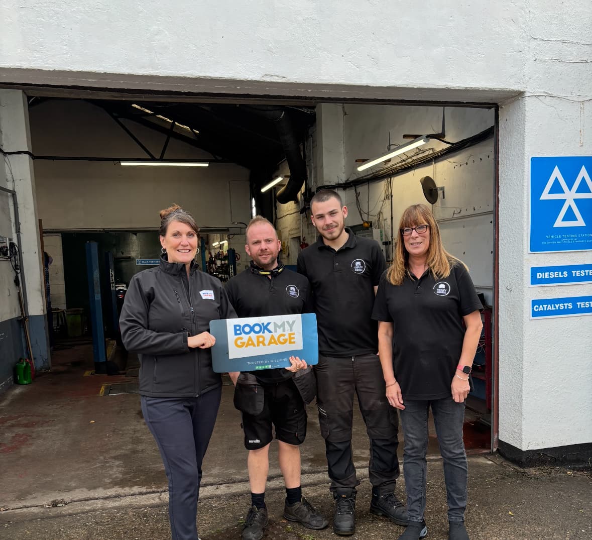 Mechanic working on a car